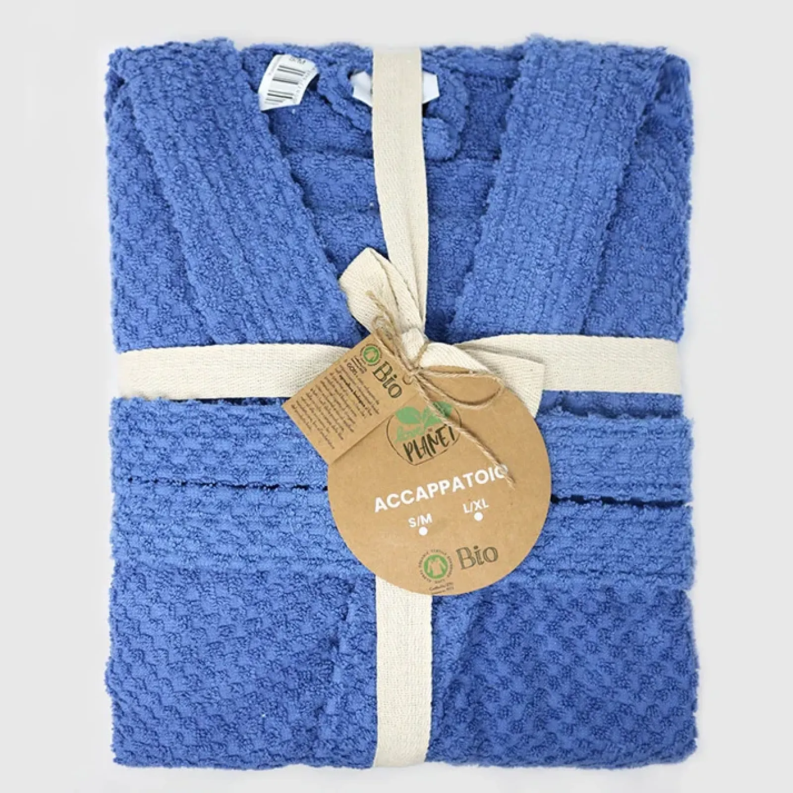 Garnero Arredamenti Accappatoio-Accappatoio bagno in cotone taglia S/M Gobi Blu