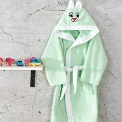 Garnero Arredamenti Accappatoio-Accappatoio con cappuccio bambino taglia 7/8 anni Coniglio Verde