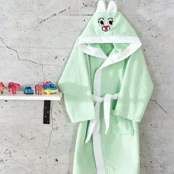 Garnero Arredamenti Accappatoio-Accappatoio con cappuccio bambino taglia 5/6 anni verde Coniglio