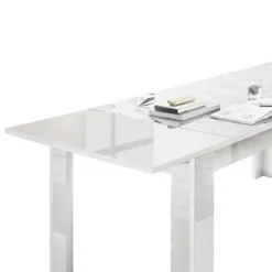 Garnero Arredamenti Tavoli Da Pranzo-Allunga 90x48cm bianca per tavolo Marvis e Olimpo 180cm