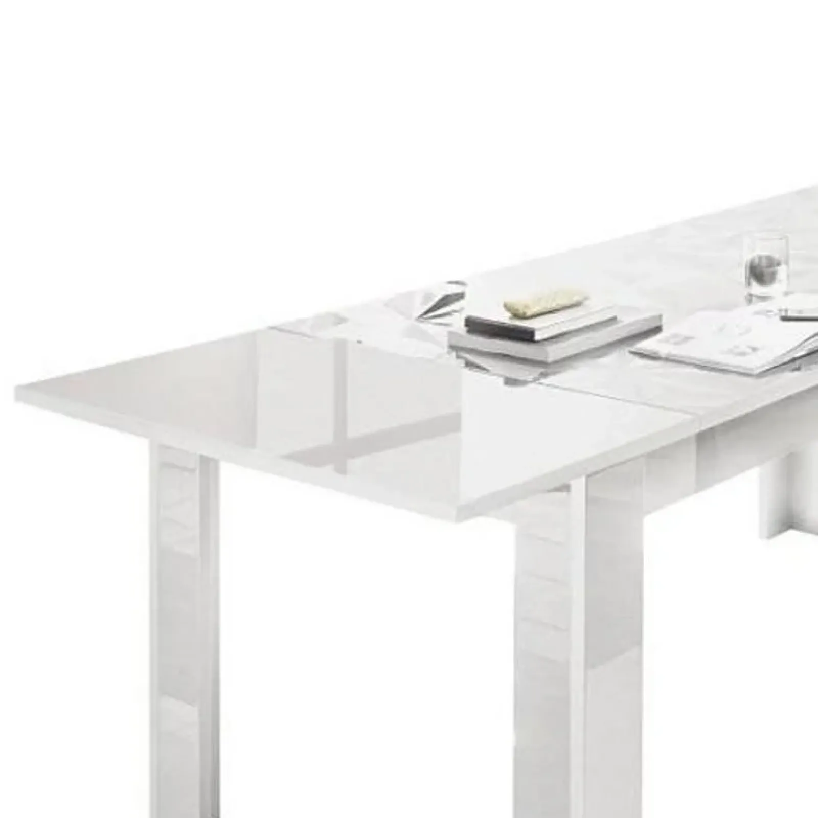 Garnero Arredamenti Tavoli Da Pranzo-Allunga 90x48cm bianca per tavolo Marvis e Olimpo 180cm