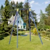 Garnero Arredamenti Giochi Da Giardino-Altalena da giardino per bambini 1 posto 137x182cm acciaio Ludo