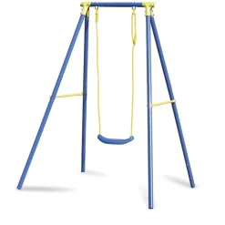 Garnero Arredamenti Giochi Da Giardino-Altalena da giardino per bambini 1 posto 137x182cm acciaio Ludo