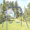 Garnero Arredamenti Giochi Da Giardino-Altalena da giardino per bambini 2 posti 209x142cm acciaio Sissi