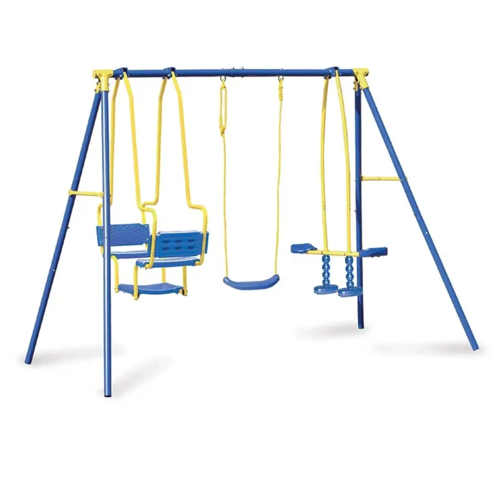Garnero Arredamenti Giochi Da Giardino-Altalena da giardino per bambini 5 posti 270cmx195cm acciaio Smile