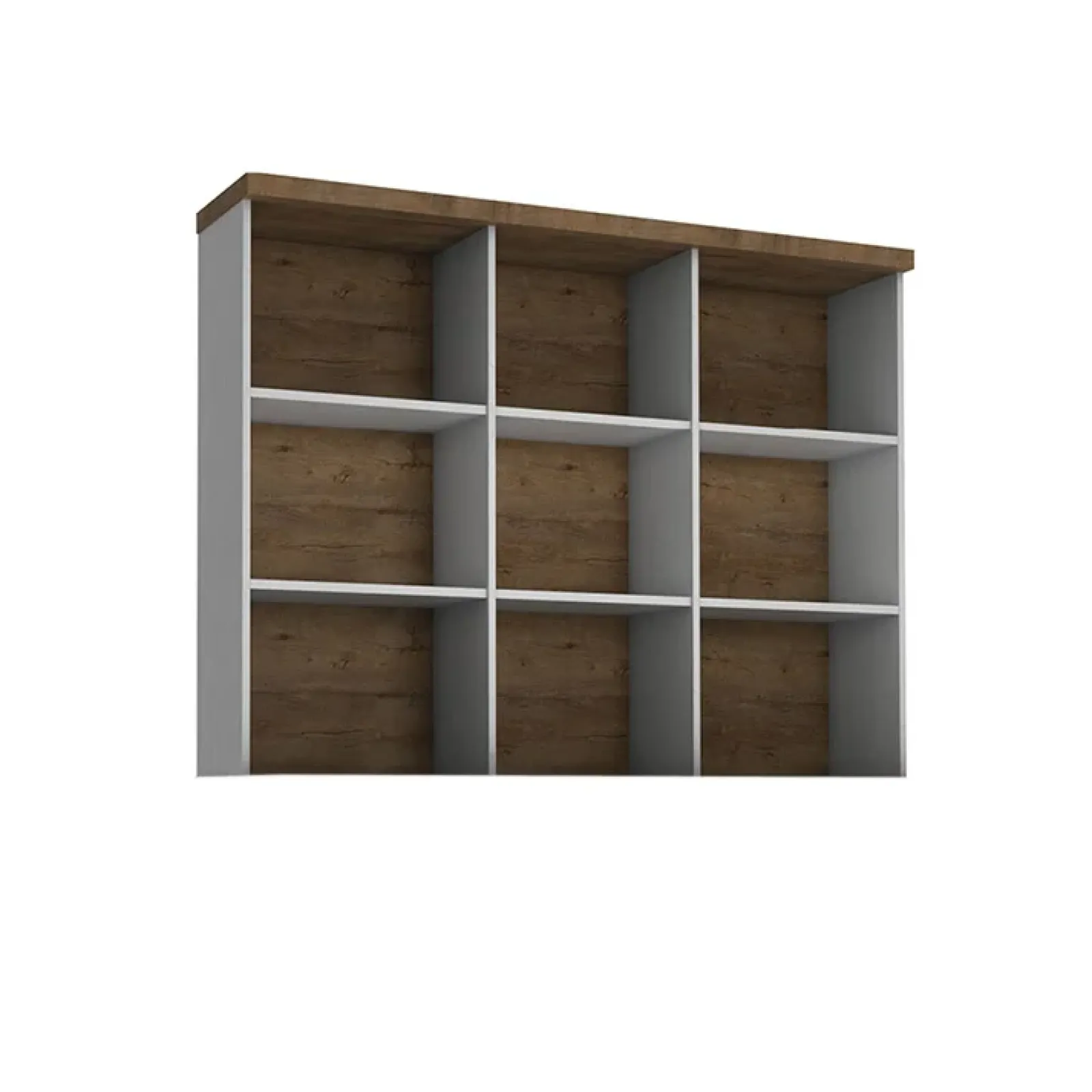 Garnero Arredamenti Mensole E Pensili-Alzata per credenza 130x111h cm 9 vani bianco frassinato rovere Provenza