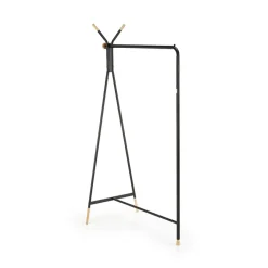 Garnero Arredamenti Appendiabiti E Attaccapanni|Appendiabiti E Attaccapanni-Appendiabiti da ingresso 91x165h cm moderno in acciaio nero rovere Shira