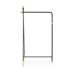 Garnero Arredamenti Appendiabiti E Attaccapanni|Appendiabiti E Attaccapanni-Appendiabiti da ingresso 91x165h cm moderno in acciaio nero rovere Shira