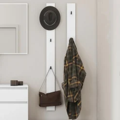 Garnero Arredamenti Appendiabiti E Attaccapanni|Appendiabiti E Attaccapanni-Appendiabiti da parete 13x163h cm bianco Accent Bianco Opaco