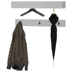 Garnero Arredamenti Appendiabiti E Attaccapanni|Appendiabiti E Attaccapanni-Appendiabiti da parete 92x12h cm Accent Grigio