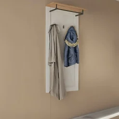 Garnero Arredamenti Appendiabiti E Attaccapanni|Appendiabiti E Attaccapanni-Appendiabiti 59x143h cm da parete bianco frassinato rovere Lars