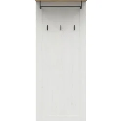 Garnero Arredamenti Appendiabiti E Attaccapanni|Appendiabiti E Attaccapanni-Appendiabiti 59x143h cm da parete bianco frassinato rovere Lars