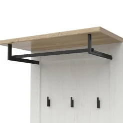 Garnero Arredamenti Appendiabiti E Attaccapanni|Appendiabiti E Attaccapanni-Appendiabiti 59x143h cm da parete bianco frassinato rovere Lars