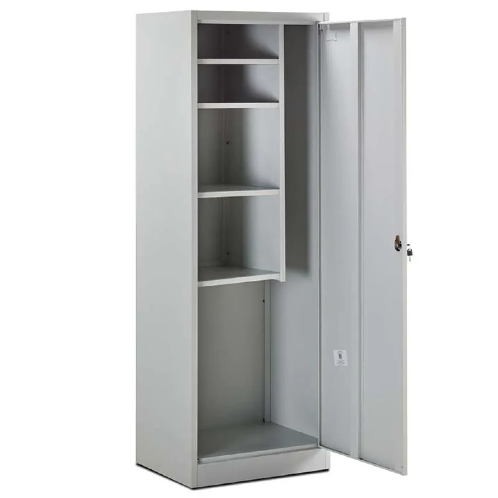 Garnero Arredamenti Armadi Da Esterno|Mobili Multiuso-Armadietto 1 anta con ripiani multiuso 62x180cm in metallo grigio Leg