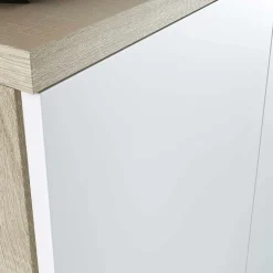 Garnero Arredamenti Armadi Ufficio-Armadietto ufficio 80x119h cm 2 ante rovere bianco opaco Work