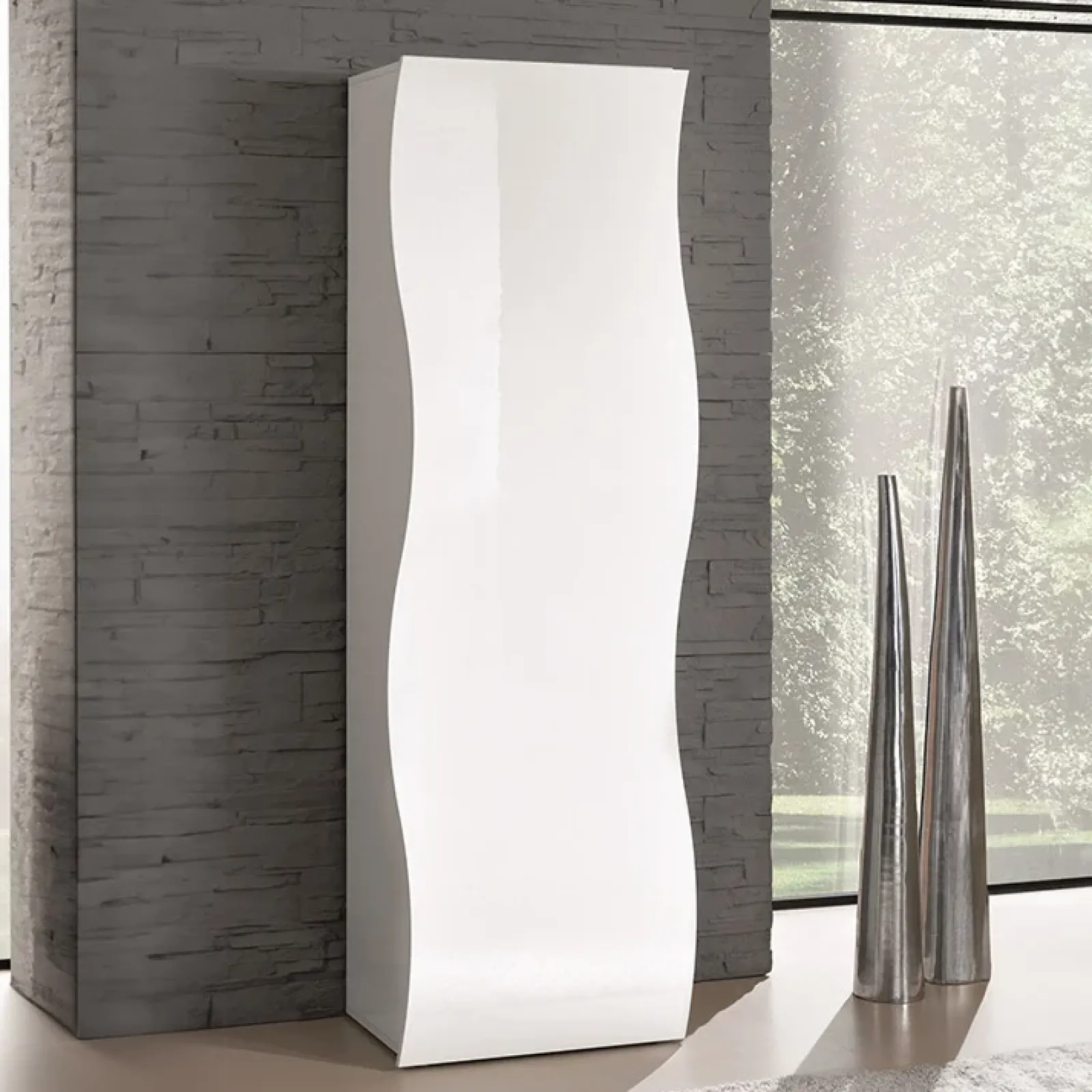 Garnero Arredamenti Armadi E Madie Ingresso|Mobili Ingresso-Armadio ingresso 63x188h cm bianco lucido Sea Gihome®