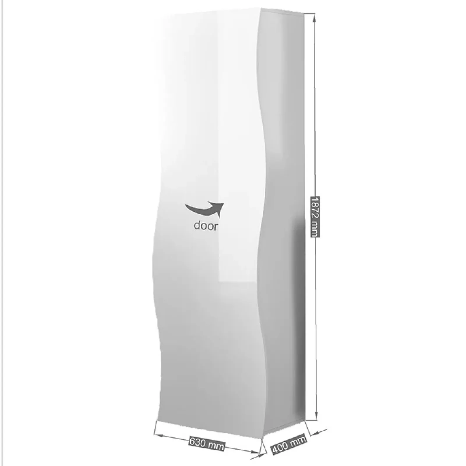 Garnero Arredamenti Armadi E Madie Ingresso|Mobili Ingresso-Armadio ingresso 63x188h cm bianco lucido Sea Gihome®