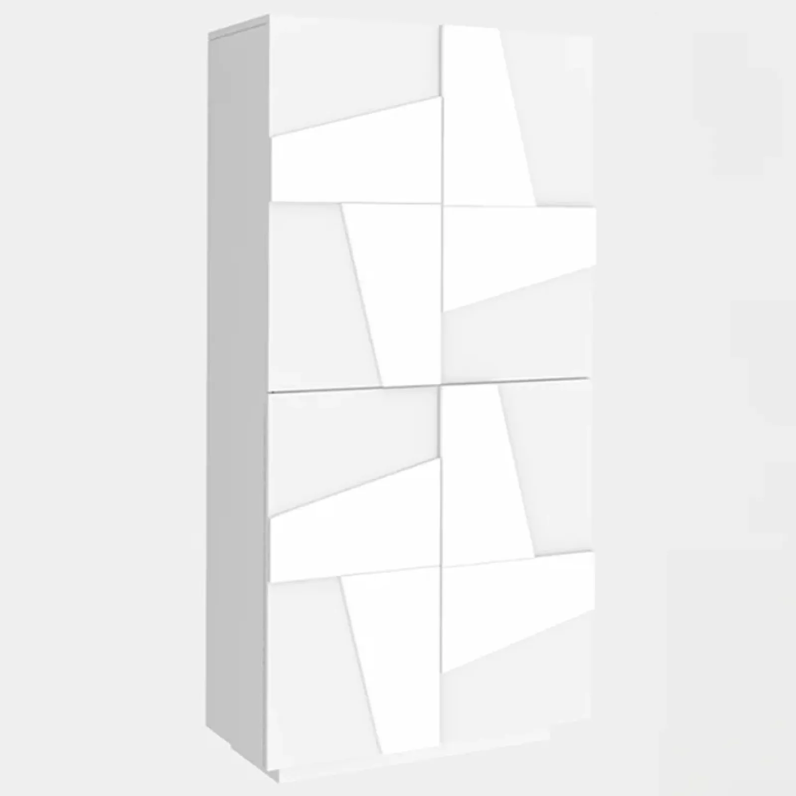 Garnero Arredamenti Scarpiere E Cassepanche|Scarpiere-Armadio scarpiera 80x168h cm 4 ante Zenzero Bianco Lucido