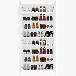 Garnero Arredamenti Scarpiere E Cassepanche|Scarpiere-Armadio scarpiera 80x168h cm 4 ante Zenzero Bianco Lucido