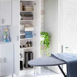 Garnero Arredamenti Scarpiere E Cassepanche|Scarpiere-Armadio scarpiera 59x180h cm 2 ante battenti bianco opaco Easy