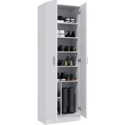 Garnero Arredamenti Scarpiere E Cassepanche|Scarpiere-Armadio scarpiera 59x180h cm 2 ante battenti bianco opaco Easy