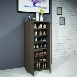 Garnero Arredamenti Scarpiere E Cassepanche|Scarpiere-Armadio scarpiera 55x119h cm 2 ante rovere moro Vertigo