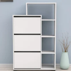 Garnero Arredamenti Scarpiere E Cassepanche|Scarpiere-Armadio scarpiera 90x143h cm bianco opaco Connie