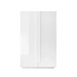 Garnero Arredamenti Armadi Soggiorno|Guardaroba-Armadio soggiorno 120x193h cm 2 ante moderno bianco laccato lucido Alvarez Bianco Lucido
