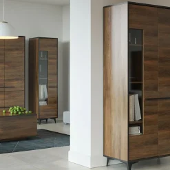 Garnero Arredamenti Armadio Ante Battenti|Armadi Soggiorno-Armadio soggiorno 48x185h cm 1 anta noce Line