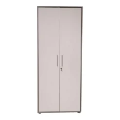 Garnero Arredamenti Armadi Ufficio-Armadio ufficio 79x188h cm 2 ante bianco frassinato cemento Woody Bianco Frassinato - Cemento