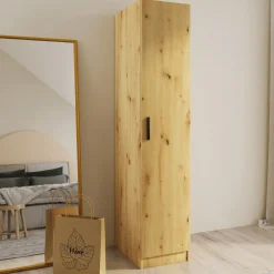 Garnero Arredamenti Armadio Cameretta|Armadio Ante Battenti-Armadio 40x191h cm 1 anta moderno Marzia Rovere Rustico