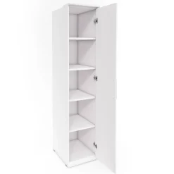 Garnero Arredamenti Armadio Ante Battenti|Guardaroba-Armadio 45x217h cm 1 anta moderno bianco opaco e lucido Naper