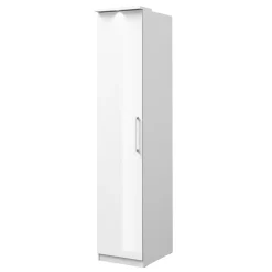 Garnero Arredamenti Armadio Ante Battenti|Guardaroba-Armadio 45x217h cm 1 anta moderno bianco opaco e lucido Naper