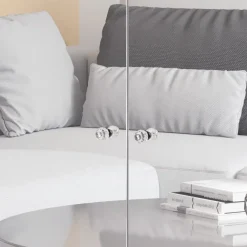 Garnero Arredamenti Armadio Ante A Specchio|Armadio Ante Battenti-Armadio 86x185h cm 2 ante 1 cassetto con specchio grigio Selva