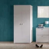 Garnero Arredamenti Armadio Cameretta|Armadio Ante Battenti-Armadio 85x195h cm 2 ante battente moderno bianco opaco Lola