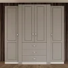 Garnero Arredamenti Armadio Ante Battenti|Guardaroba-Armadio 210x205h cm 4 ante battenti 3 cassetti beige cashmere Emporio