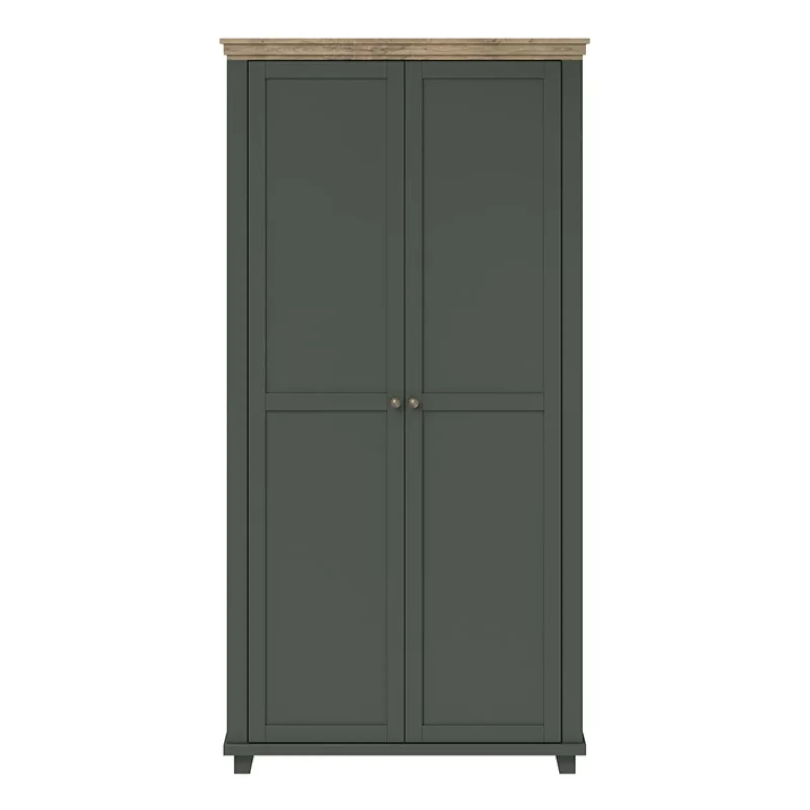 Garnero Arredamenti Armadio Ante Battenti|Guardaroba-Armadio 108x216h cm 2 ante battenti moderno verde quercia Texel