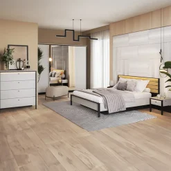 Garnero Arredamenti Armadio Ante A Specchio|Armadio Ante Battenti-Armadio 250x215h cm 4 ante battenti con specchio con LED grigio nero Luna