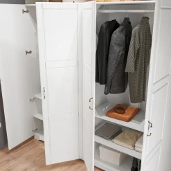 Garnero Arredamenti Armadio Ante Battenti|Guardaroba-Armadio 203x206h cm 4 ante battenti stile classico bianco opaco Friuli