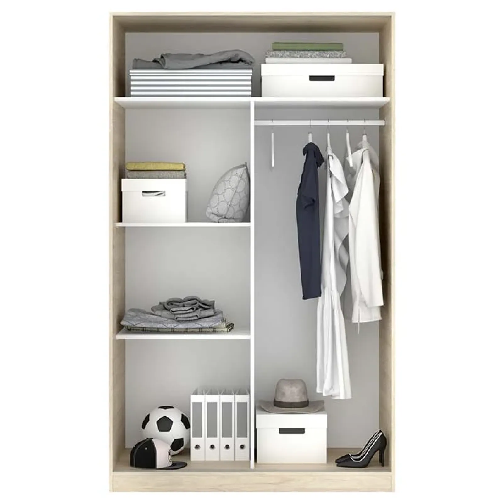 Garnero Arredamenti Armadio Cameretta|Armadio Ante Scorrevoli-Armadio 120x204h cm 2 ante moderno scorrevoli Royal Rovere