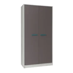 Garnero Arredamenti Armadio Cameretta-Armadio 96x195h cm 2 ante moderno pino bianco grigio blu Maya Gihome®
