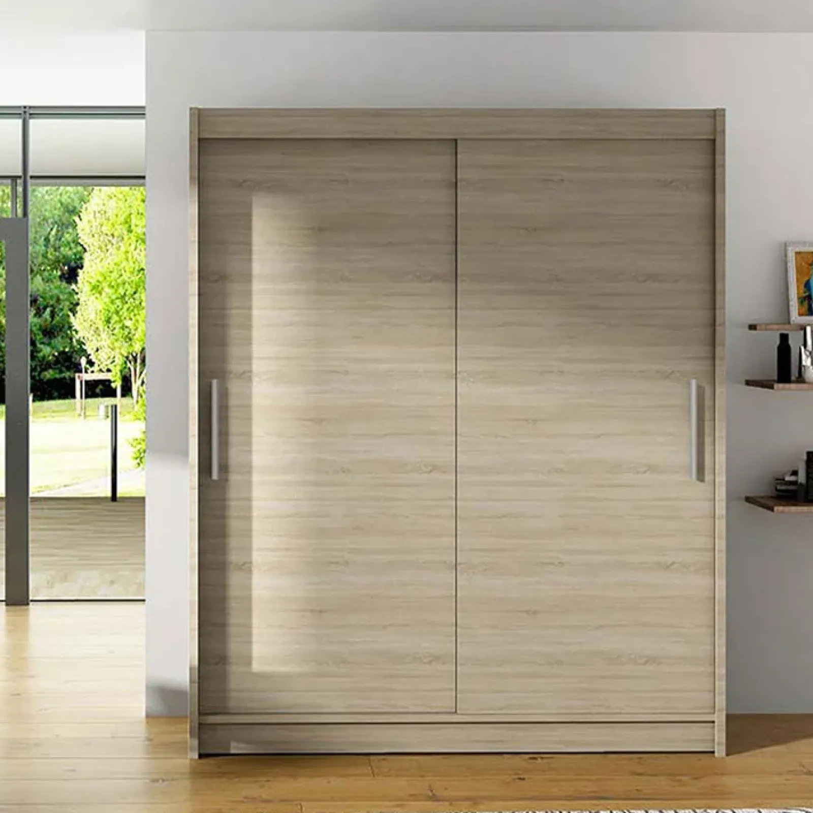 Garnero Arredamenti Armadio Ante Scorrevoli|Guardaroba-Armadio 150x200h cm 2 ante moderno scorrevoli design Vilma Rovere