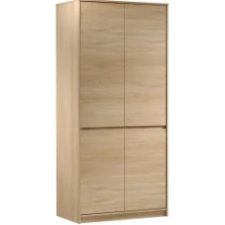 Garnero Arredamenti Armadio Cameretta|Armadio Ante Battenti-Armadio 91x198h cm 4 ante moderno rovere Funny