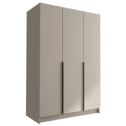 Garnero Arredamenti Armadio Cameretta|Armadio Ante Battenti-Armadio 150x215h cm 3 ante moderno beige nero Glammy 3 Beige - Nero