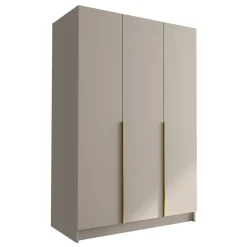 Garnero Arredamenti Armadio Cameretta|Armadio Ante Battenti-Armadio 150x215h cm 3 ante moderno beige oro Glammy 3 Beige - Oro