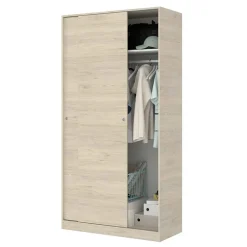 Garnero Arredamenti Armadio Cameretta|Armadio Ante Scorrevoli-Armadio 100x204h cm 2 ante moderno scorrevoli Royal Rovere