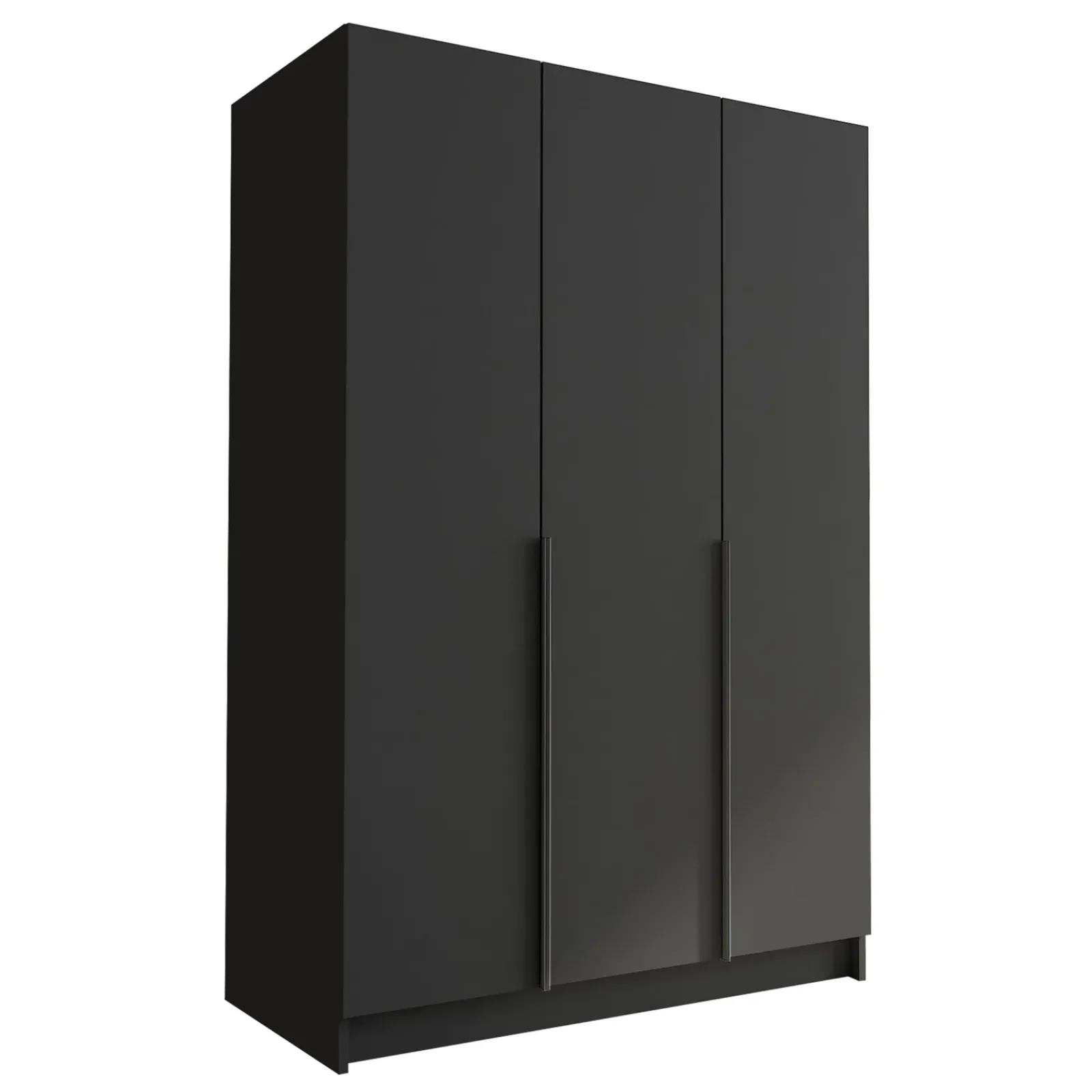 Garnero Arredamenti Armadio Cameretta|Armadio Ante Battenti-Armadio 150x215h cm 3 ante moderno nero Glammy 3 Nero Opaco - Nero