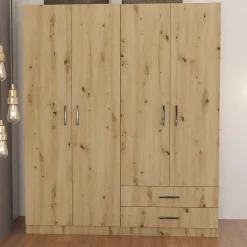 Garnero Arredamenti Armadio Cameretta|Armadio Ante Battenti-Armadio 80x191h cm 2 ante moderno Ilario Rovere Rustico