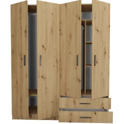 Garnero Arredamenti Armadio Cameretta|Armadio Ante Battenti-Armadio 80x191h cm 2 ante moderno Ilario Rovere Rustico