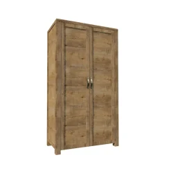 Garnero Arredamenti Armadio Ante Battenti|Guardaroba-Armadio 100x186h cm 2 ante quercia Clyde